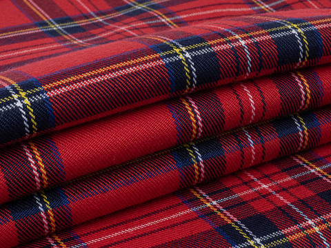 Шотландка стрейч ТРАСТКОТ - красный-синий