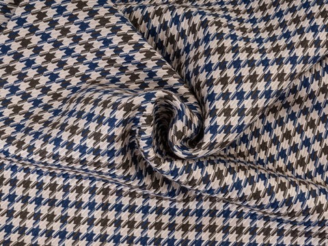 Гусиная лапка ТУСАДС из поливискозы - бежевый-коричневый