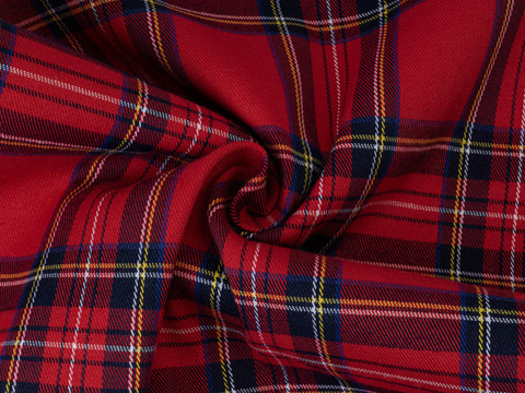 Шотландка стрейч ТРАСТКОТ - красный-синий