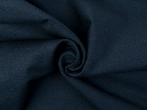 Чёрная однотонная саржа из хлопка и полиэстера