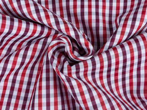 Клетка твил ВЕРИ ЗАРАНО из поликоттона - красный-розовый