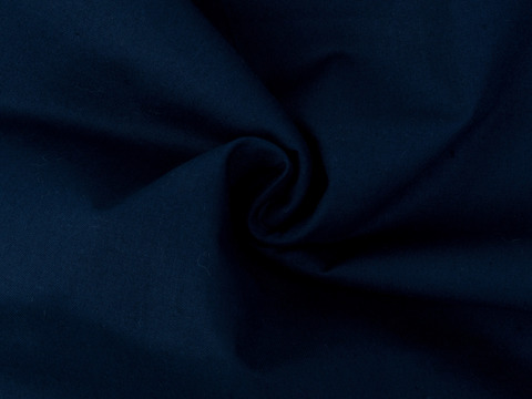 Синяя однотонная саржа из хлопка и полиэстера