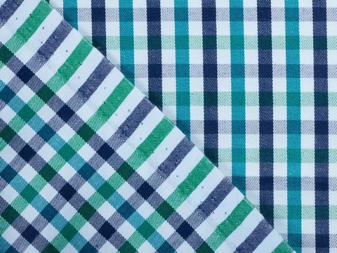 Клетка твил ВЕРИ ЗАРАНО из поликоттона - зеленый-белый