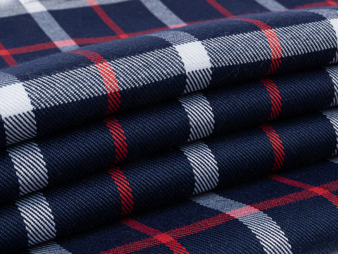 Шотландка стрейч ТРАСТКОТ - синий-красный