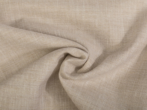 Костюмная ткань нейтрального ванильного оттенка из полиэстера и хлопка