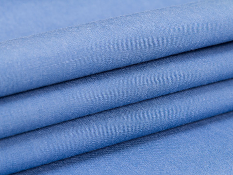 Джинсовая ткань голубого цвета из хлопка