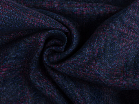 Ткань PRINCE LIBERTY CHK-D01 C001(blue-wine)