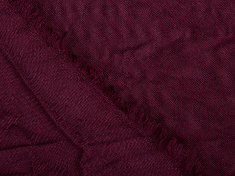 Тёмно-бордовая жатка из полиэстера и вискозы
