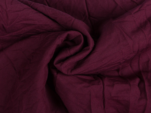 Тёмно-бордовая жатка из полиэстера и вискозы