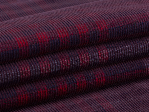 Ткань LUX VELVET CHK-D50 C001(black-red)
