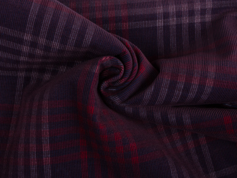 Ткань LUX VELVET CHK-D50 C001(black-red)