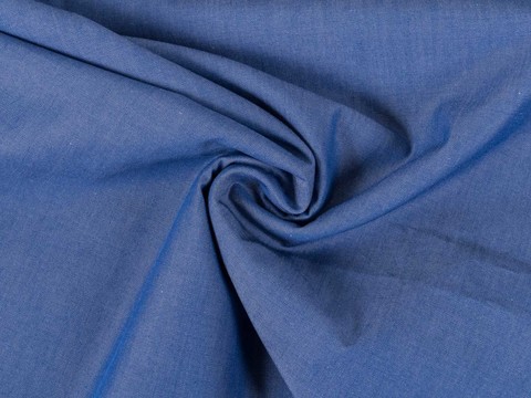 Джинсовая ткань насыщенного синего цвета из хлопка