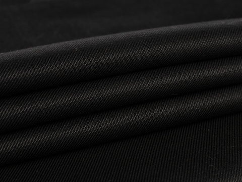 Саржа KOOLTEX чёрного цвета из хлопка и култекса