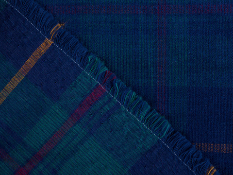 Ткань LUX VELVET CHK-D42 C001(blue-green)