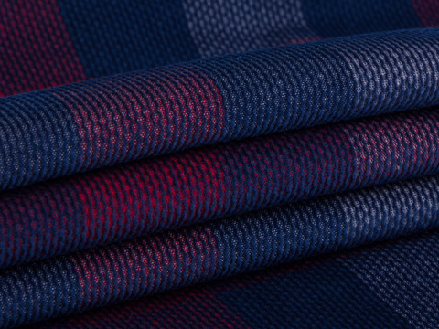 Ткань LUX VELVET CHK-D29 C001(blue-red)