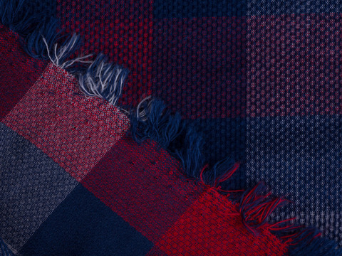 Ткань LUX VELVET CHK-D29 C001(blue-red)