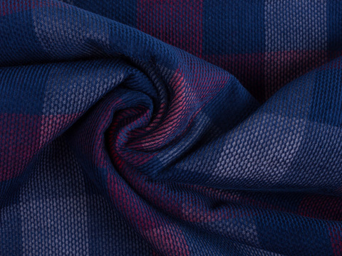 Ткань LUX VELVET CHK-D29 C001(blue-red)