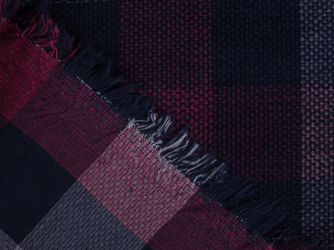 Ткань LUX VELVET CHK-D90 C001(black-red)