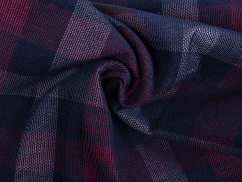 Ткань LUX VELVET CHK-D90 C001(black-red)