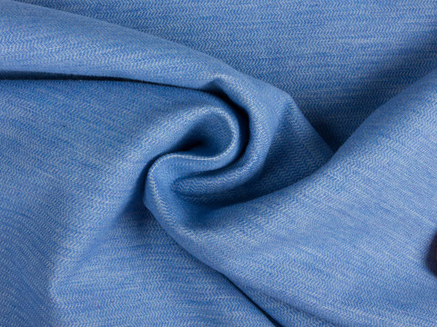 Вельвет нежно-голубого цвета из хлопка и лайкры