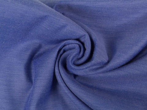 Двусторонняя ткань с синей и голубой сторонами из полиэстера и хлопка