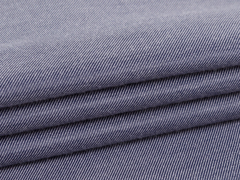 Твил двухсторонний из поликоттона - черный-синий