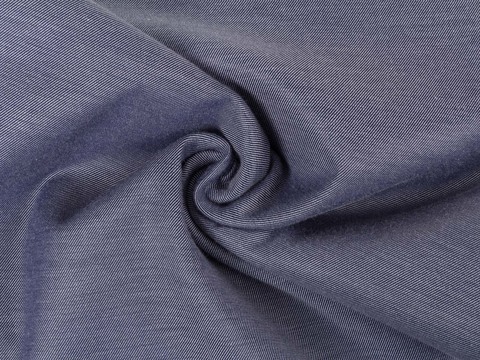 Твил двухсторонний из поликоттона - черный-синий
