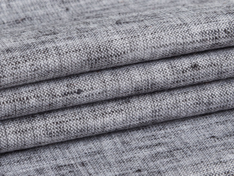 Пестротканая чёрно-серая ткань из полиэстера и хлопка
