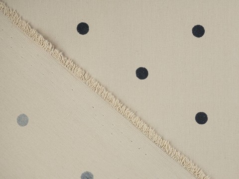 Поплин принт горошек МАСТЕР ПОЛЬКА из полиэстера - бежевый