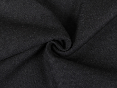 Чёрная ткань полиэстер с вискозой
