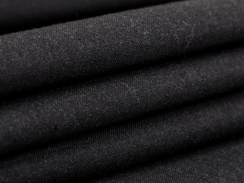 Чёрная ткань полиэстер с вискозой