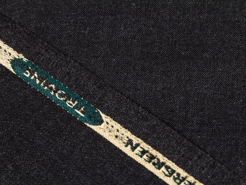 Чёрная ткань полиэстер с вискозой