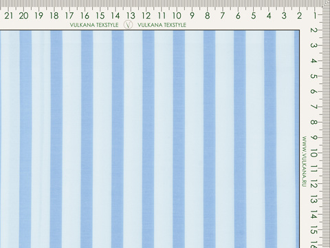 Белая ткань в лавандовую полоску из полиэстера и хлопка