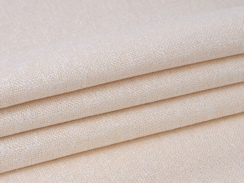 Ткань нежного ванильного оттенка из полиэстера и вискозы