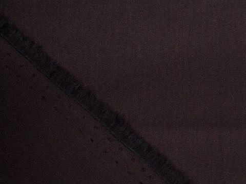 Однотонный поплин шоколадного оттенка из полиэстера и хлопка