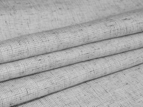 Светло-серая пестротканая ткань из хлопка и тенселя