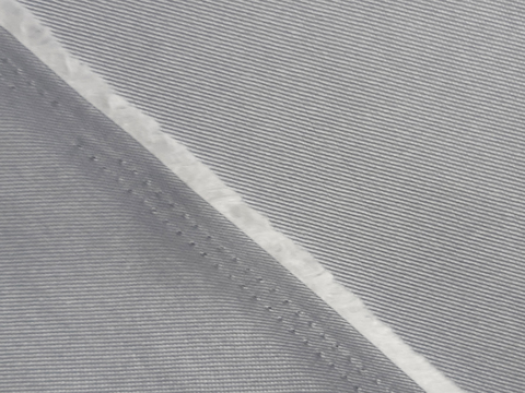 Дымчато-серая ткань оксфорд из хлопка и полиэстера