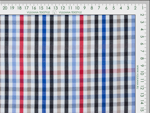 Клетка твил ВЕРИ ЗАРАНО из поликоттона - синий-красный