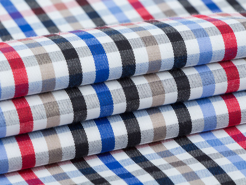 Клетка твил ВЕРИ ЗАРАНО из поликоттона - синий-красный