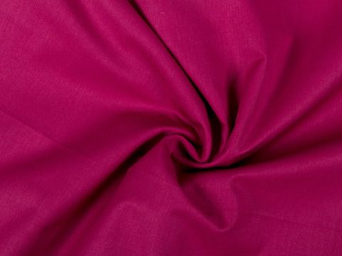 Ярко-розовая однотонная ткань хлопок с полиэстером