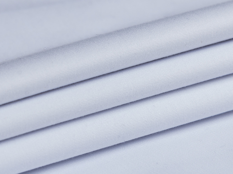 Белая однотонная ткань из полиэстера и хлопка