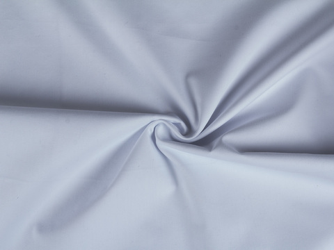 Белая однотонная ткань из полиэстера и хлопка