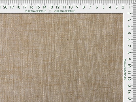 Ткань цвета песочный хаки из полиэстера и хлопка