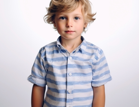 Полоска добби ХОЛЛ ОФ ФЕЙМ хлопок - синий-голубой