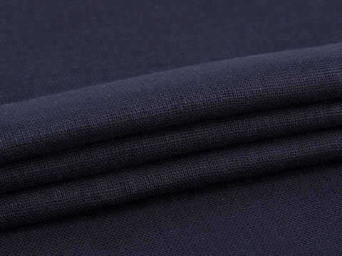 Имитация льна ШЕЙЛ из хлопка - синий