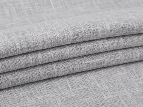 Пестротканая плотная ткань светло-серого цвета из полиэстера и хлопка