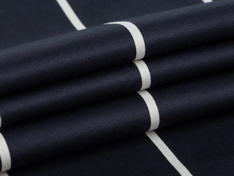 Ткань BUTTER STRIPE PRT-D18 C002(navy-cream)