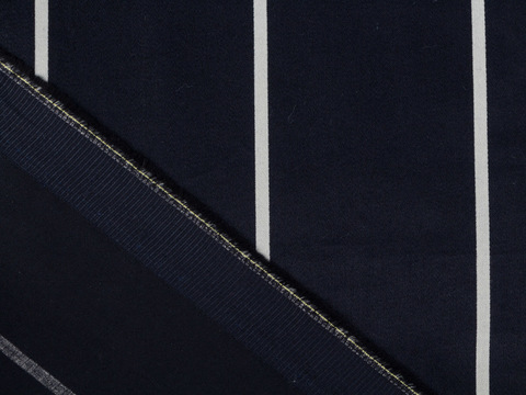 Ткань BUTTER STRIPE PRT-D18 C002(navy-cream)