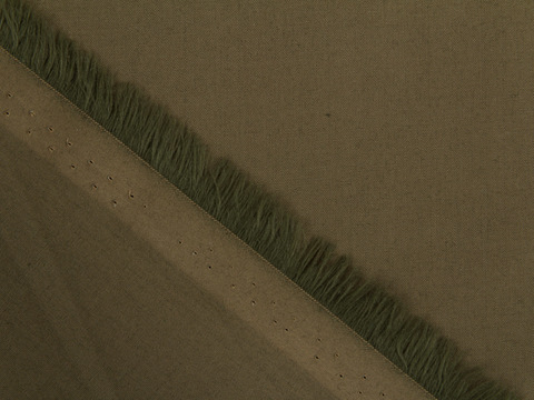 Поплин цвета хаки из хлопка и полиэстера