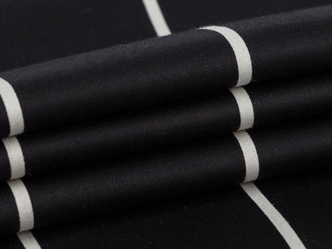 Ткань BUTTER STRIPE PRT-D18 C003(black-white)